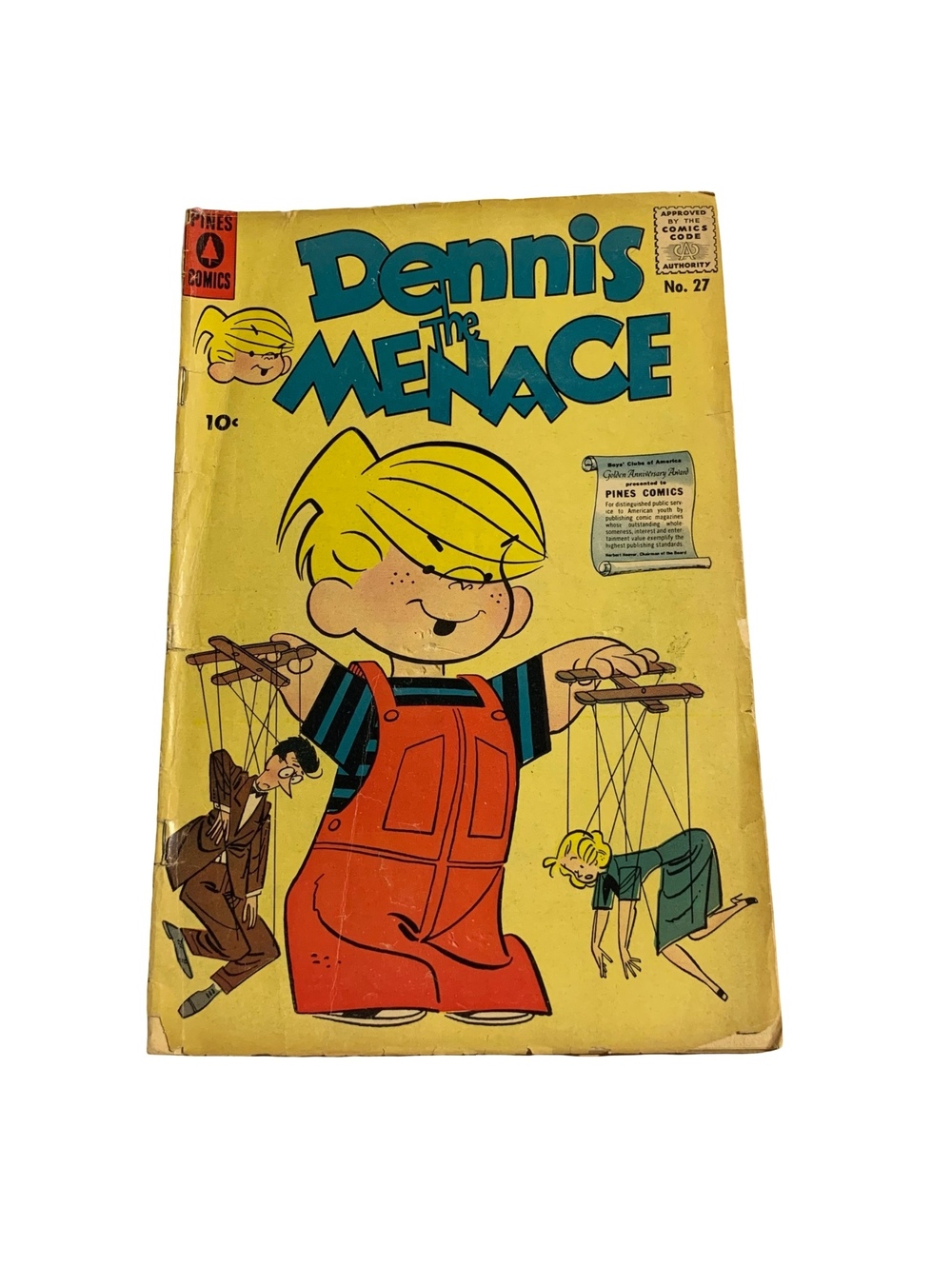 Dennis the Menace #27 Comic Book 1958 Silver Age Pines Comics